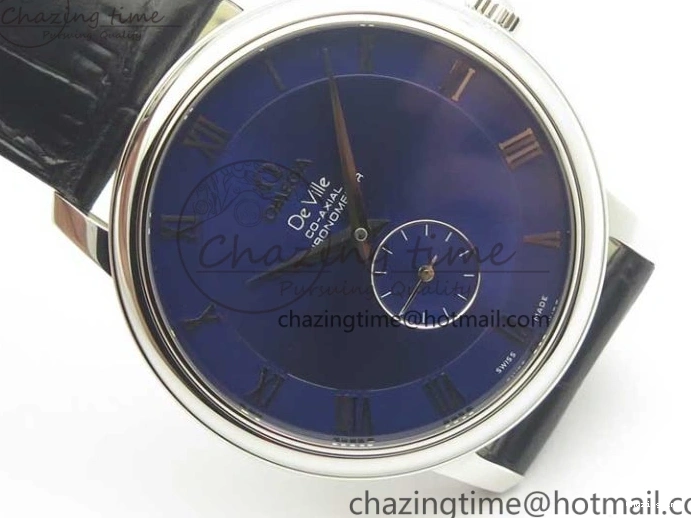 0323 Youthful De Ville Prestige Small Second TWF 1:1 Best Edition Blue Dial on Black Leather Strap MIYOTA 8035